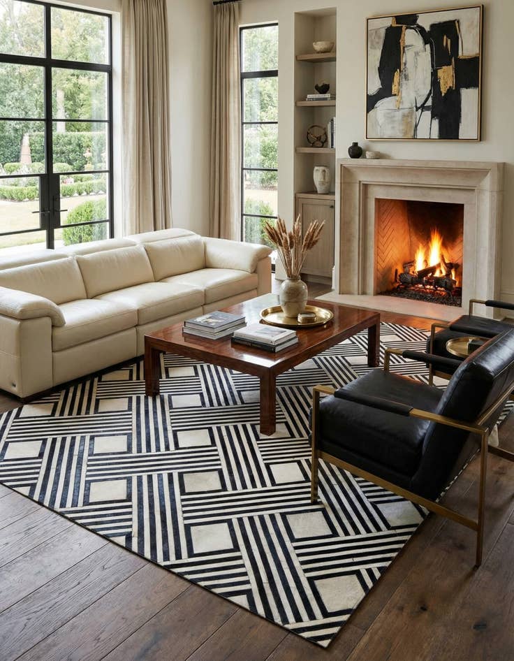 Detail image of  7' 11 x 9' 10 Cowhide - Patchwork Rug