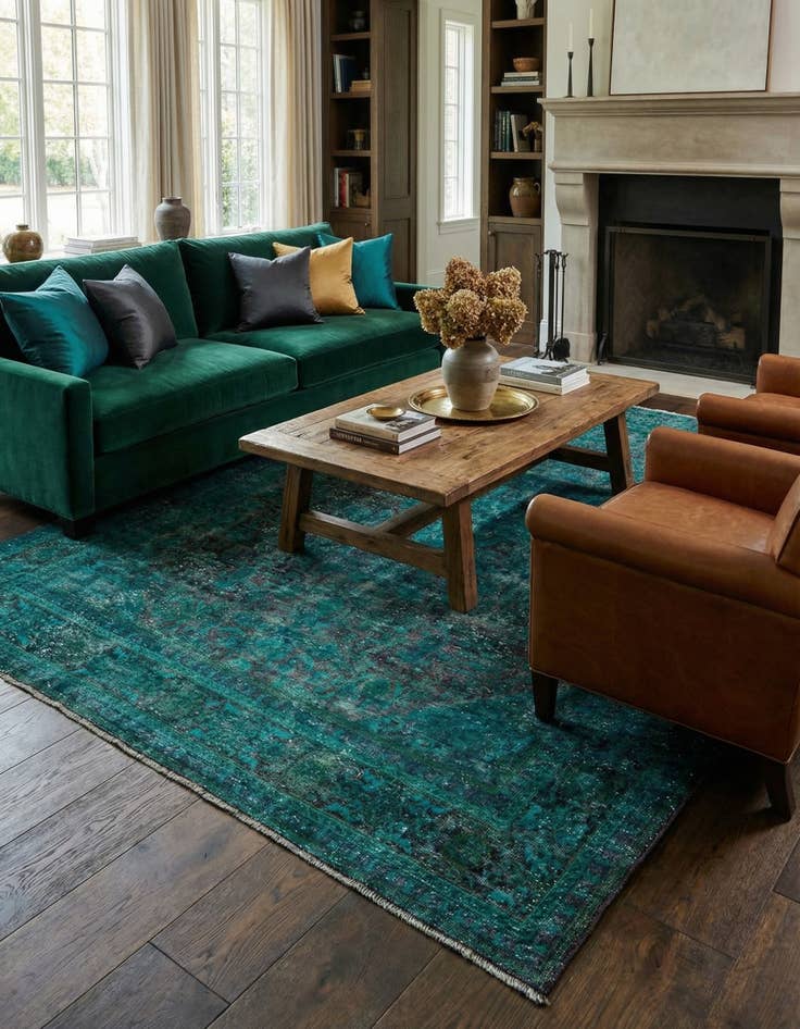 Detail image of 9' 9 x 12' 9  Hand Knotted Ultra Vintage Persian Wool Rug