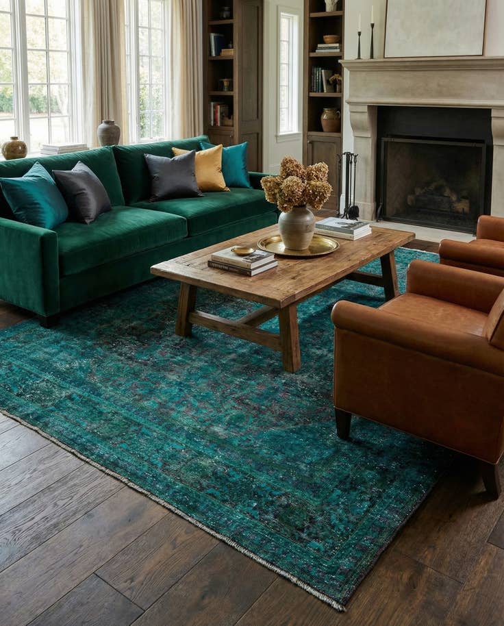 Detail image of 9' 9 x 12' 9 Hand Knotted Ultra Vintage Persian Wool Rug