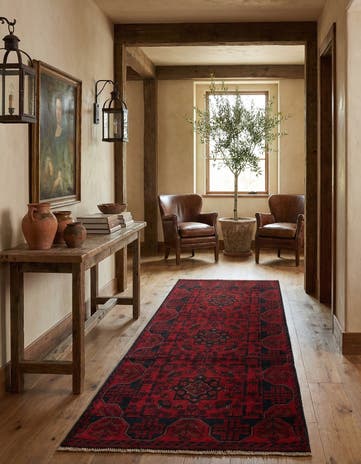 2' 8 x 6' 4 Hand Knotted Khal Mohammadi Wool Runner Rug