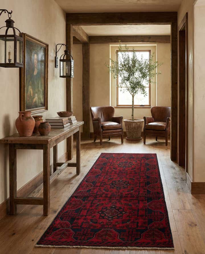 2' 8 x 6' 4 Hand Knotted Khal Mohammadi Wool Runner Rug