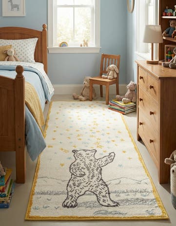 2' 2 x 6' 1 Bear Whimsy Kids Runner Rug