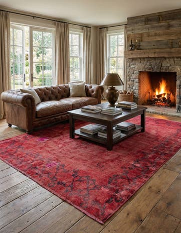 6' 6 x 9' 4 Hand Knotted Ultra Vintage Persian Wool Rug