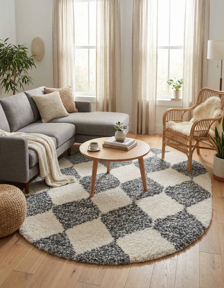 Detail image of 7' 10 x 10' Serenity Shag Oval Rug