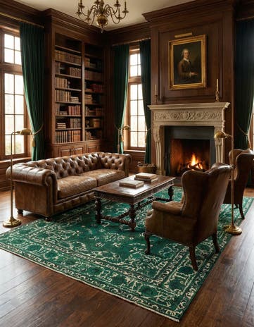 6' 9 x 9' 6 Vintage Royal Wool Rug