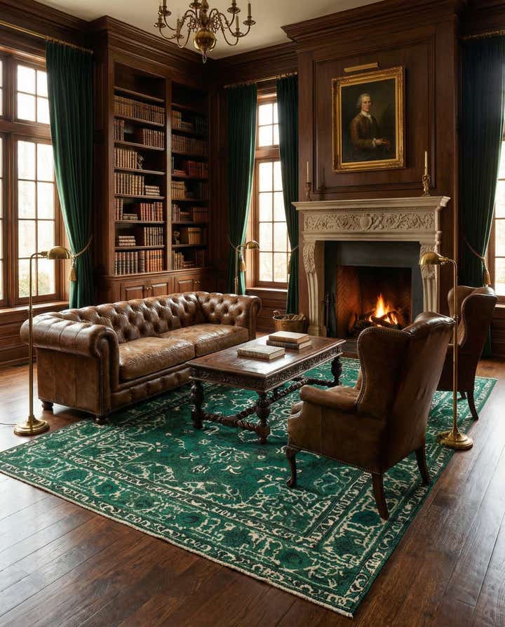 6' 9 x 9' 6 Vintage Royal Wool Rug
