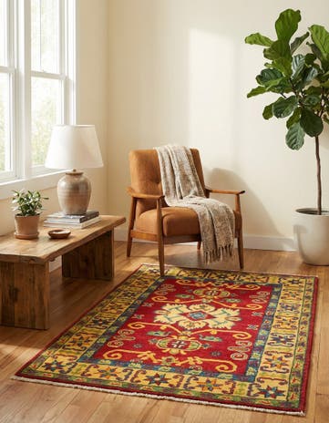 2' 8 x 4' Hand Knotted Kazak Rug