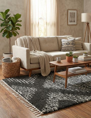 5' 3 x 8' Serenity Shag Rug
