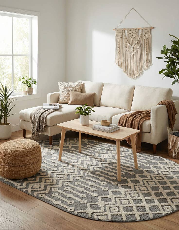 Detail image of 5' 3 x 8' Arlo Oval Rug