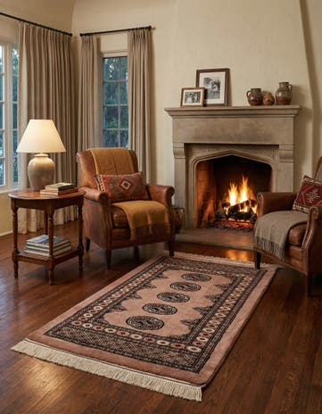 2' 9 x 4' 3 Hand Knotted Torkaman Persian Wool Rug