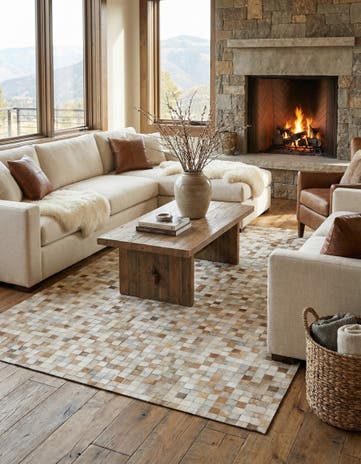 4' 11 x 8' 1 Cowhide - Patchwork Rug