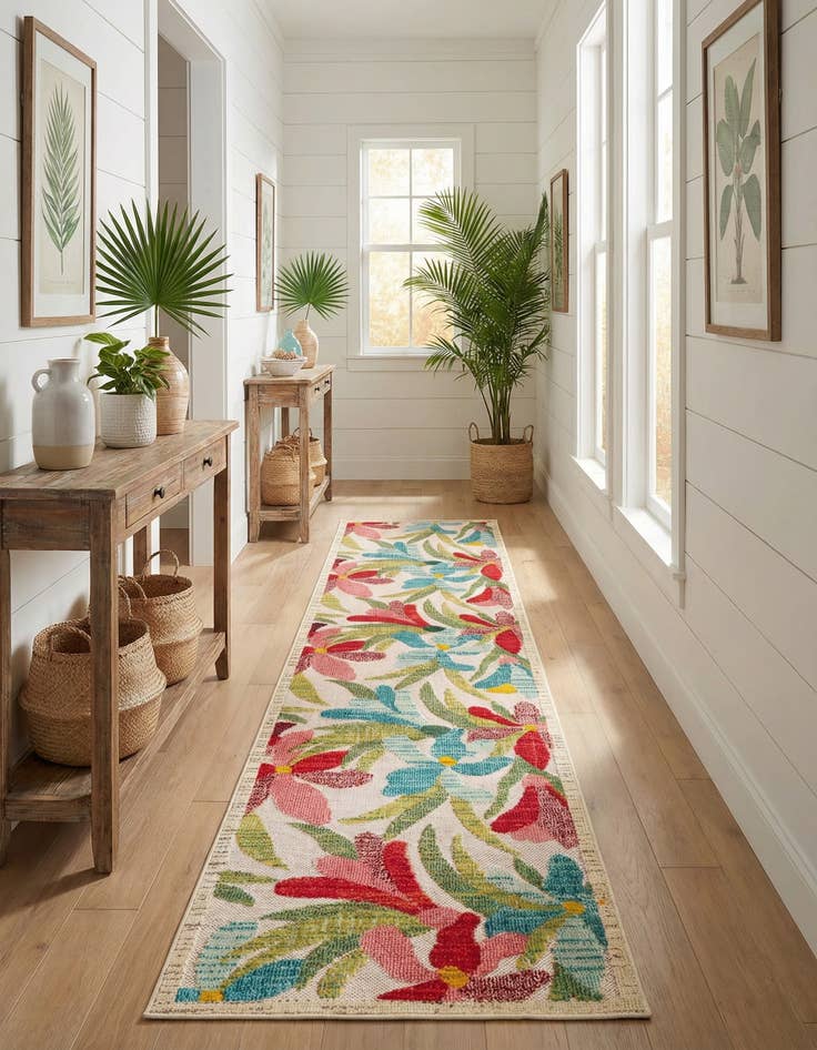 Detail image of  2' 7 x 10'  Washable Casablanca Indoor / Outdoor Runner Rug