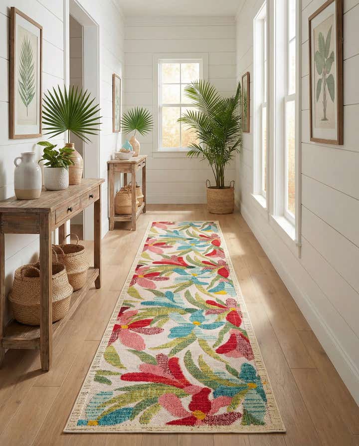 2' 7 x 10' Easy-Clean Casablanca Indoor / Outdoor Runner Rug