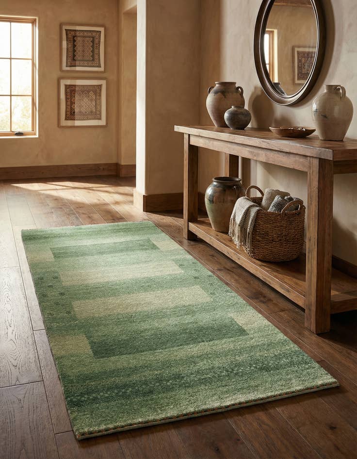 Detail image of 2' 4 x 4' 7 Gabbeh Wool Runner Rug