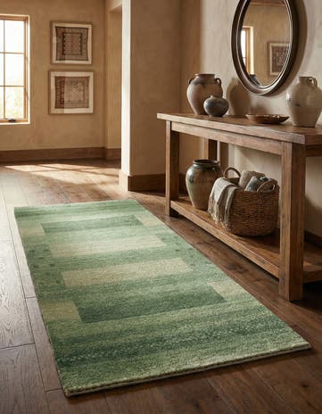 2' 4 x 4' 7 Gabbeh Wool Runner Rug