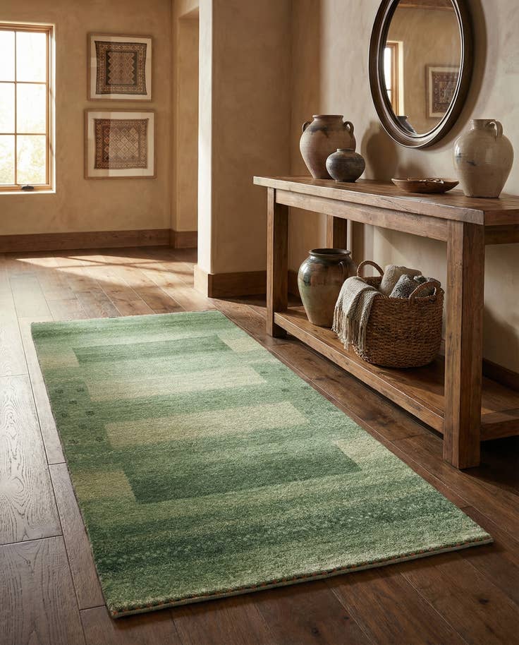 Detail image of 2' 4 x 4' 7 Gabbeh Wool Runner Rug