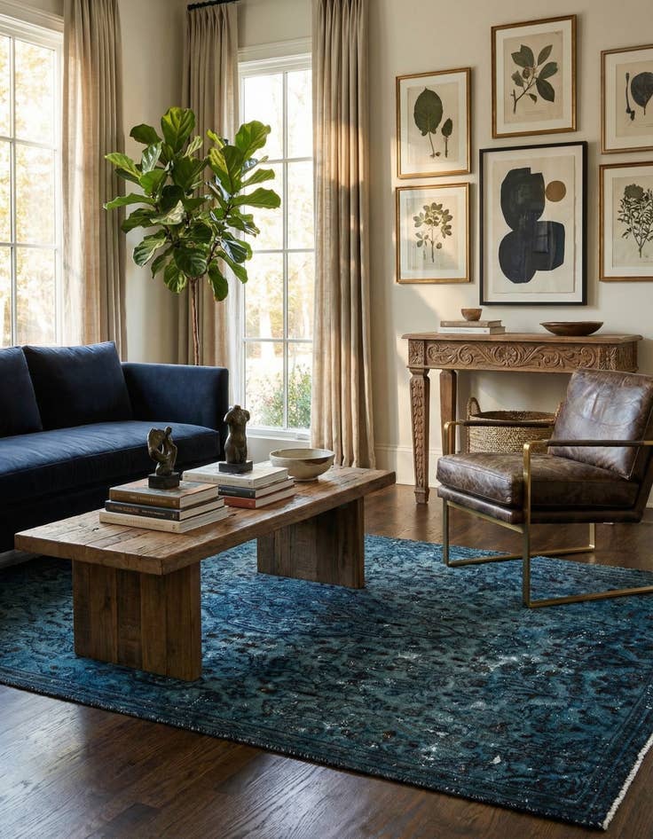 Detail image of  6' 6 x 9' 1  Hand Knotted Ultra Vintage Persian Wool Rug