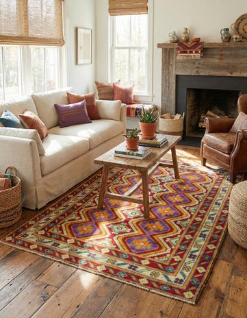 3' 4 x 5' 1 Hand Knotted Balouch Wool Rug