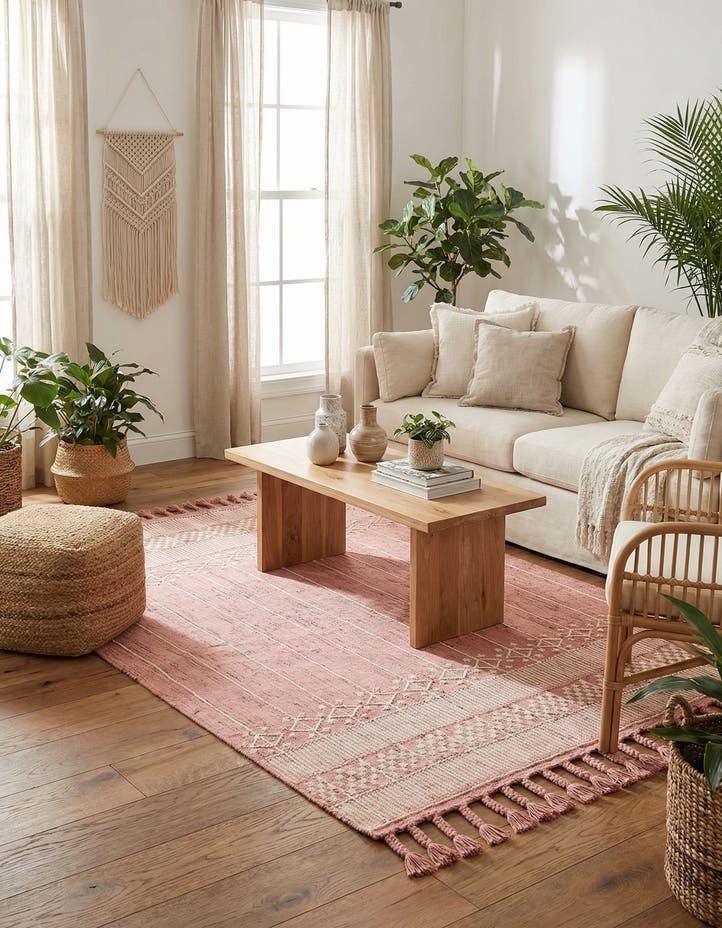 5' 1 x 8' Easy-Clean Eco Bohemian Indoor / O...
