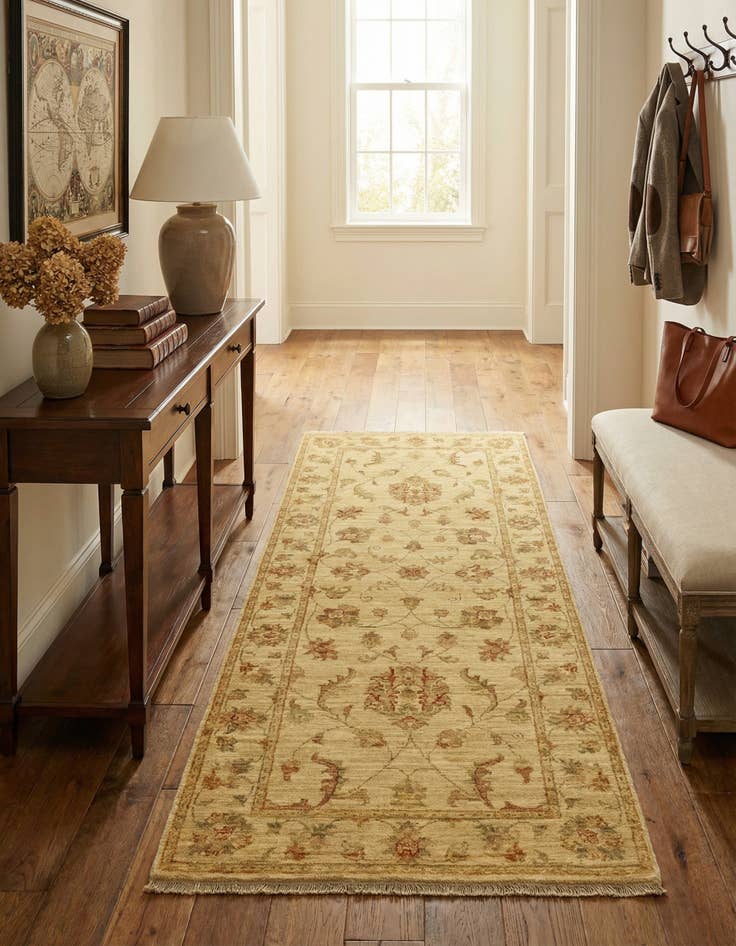 Detail image of 2' 7 x 6' 6  Hand Knotted Peshawar Ziegler Runner Rug