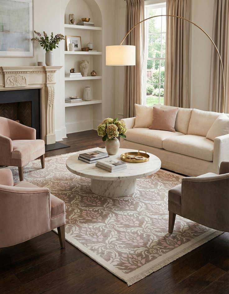 Detail image of 6' 9 x 9' 11  Hand Knotted Darya Wool Rug