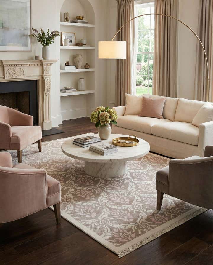 6' 9 x 9' 11 Hand Knotted Darya Wool Rug