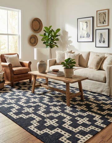 7' 10 x 10' Hand Woven Kilim Wool Rug