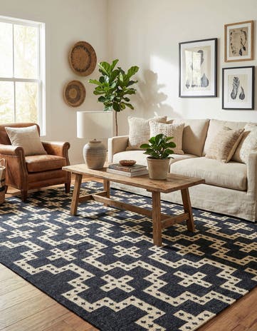 7' 10 x 10' Hand Woven Kilim Wool Rug