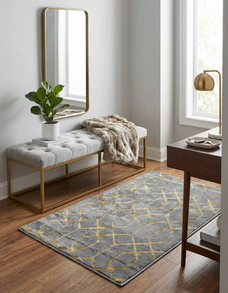 Detail image of 2' x 3'  Marilyn Monroe™ Glam Trellis Rug