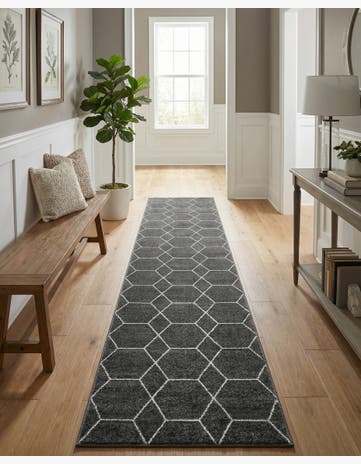 3' 3 x 16' 5 Trellis Frieze Runner Rug