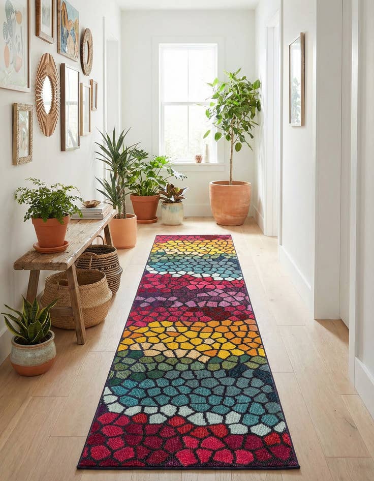 Detail image of 2' 7 x 10'  Washable Casablanca Runner Rug