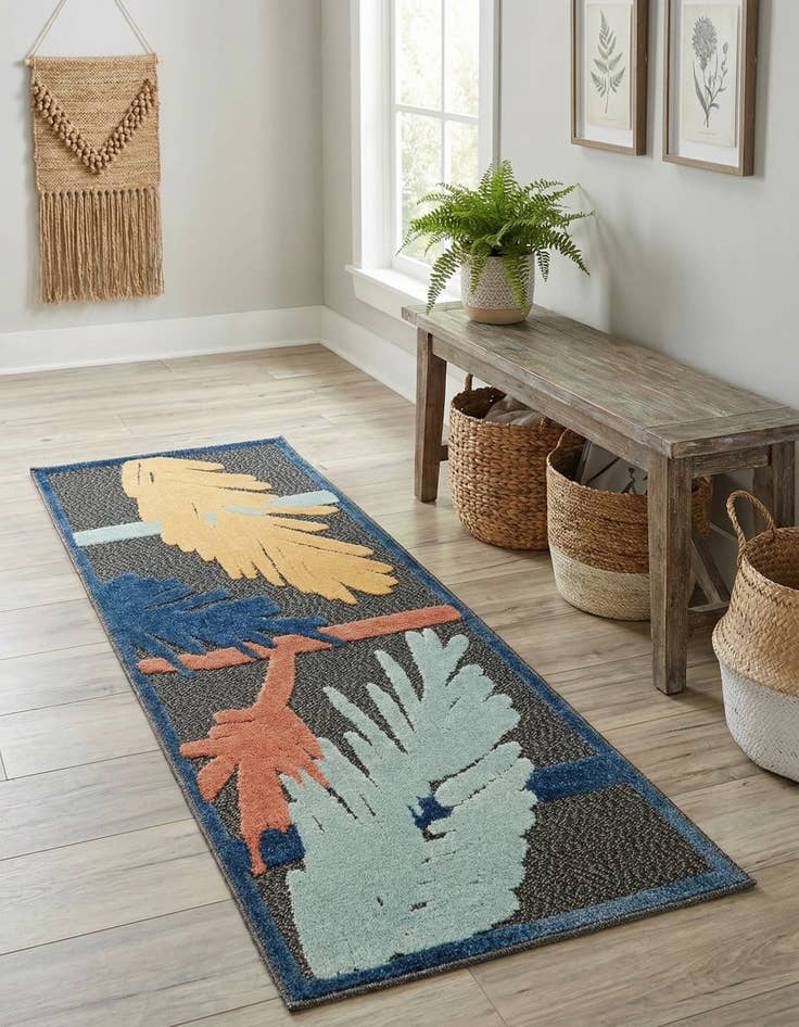 Detail image of  2' x 6'  Washable Belize Indoor / Outdoor Runner Rug