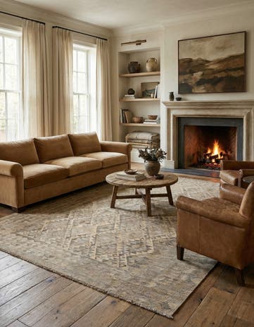 6' 10 x 9' 11 Hand Woven Kilim Maymana Wool Rug