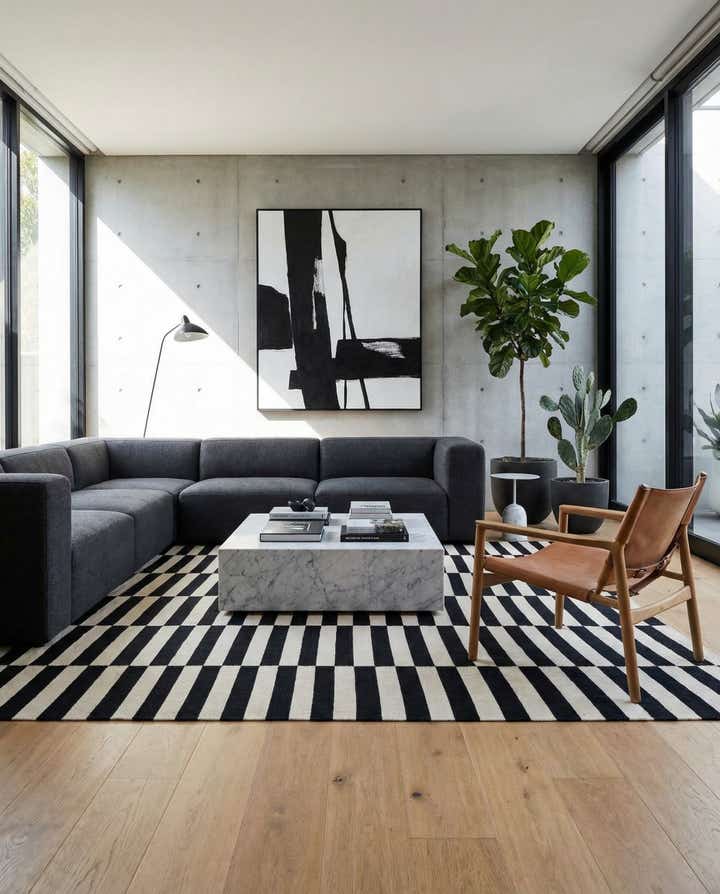 5' 6 x 7' 10 Hand Woven Kilim Modern Wool Rug