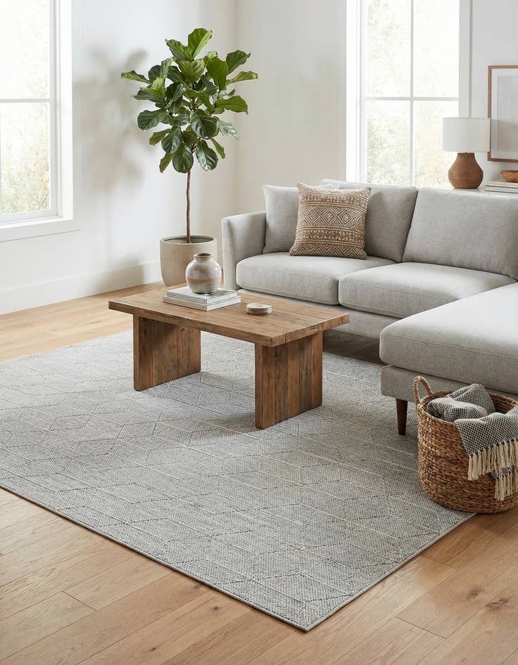 Detail image of 7' 10 x 10'  Washable Trellis Indoor / Outdoor Rug