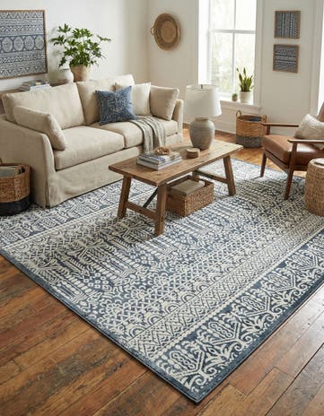 Jill Zarin Blue Uptown Cloisters Square Rug