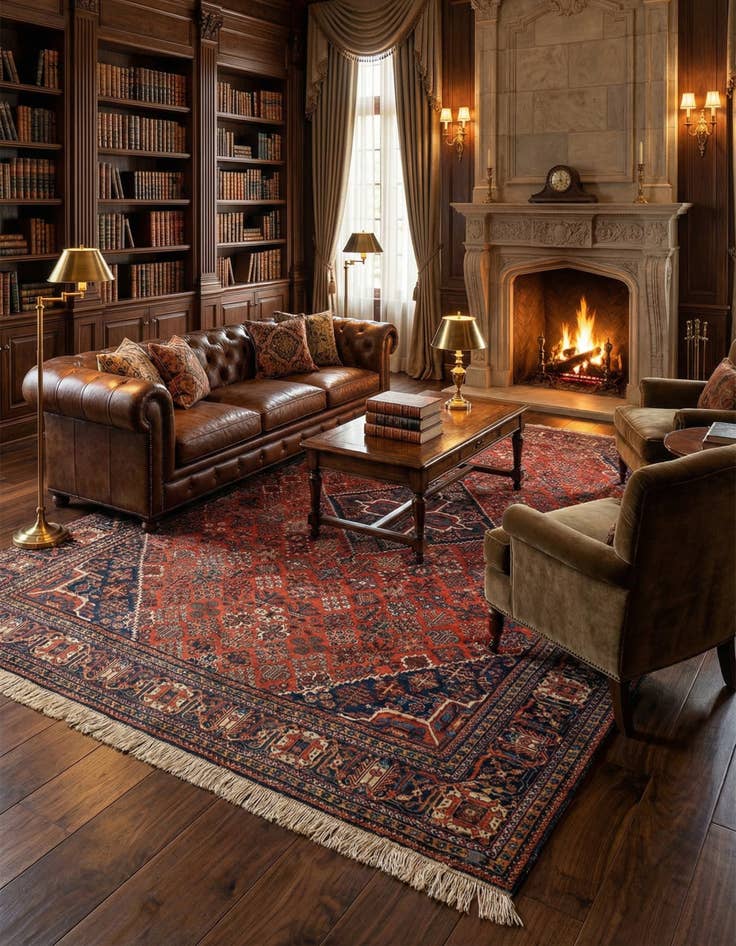 Detail image of  7' x 9' 10 Abadeh Wool Rug