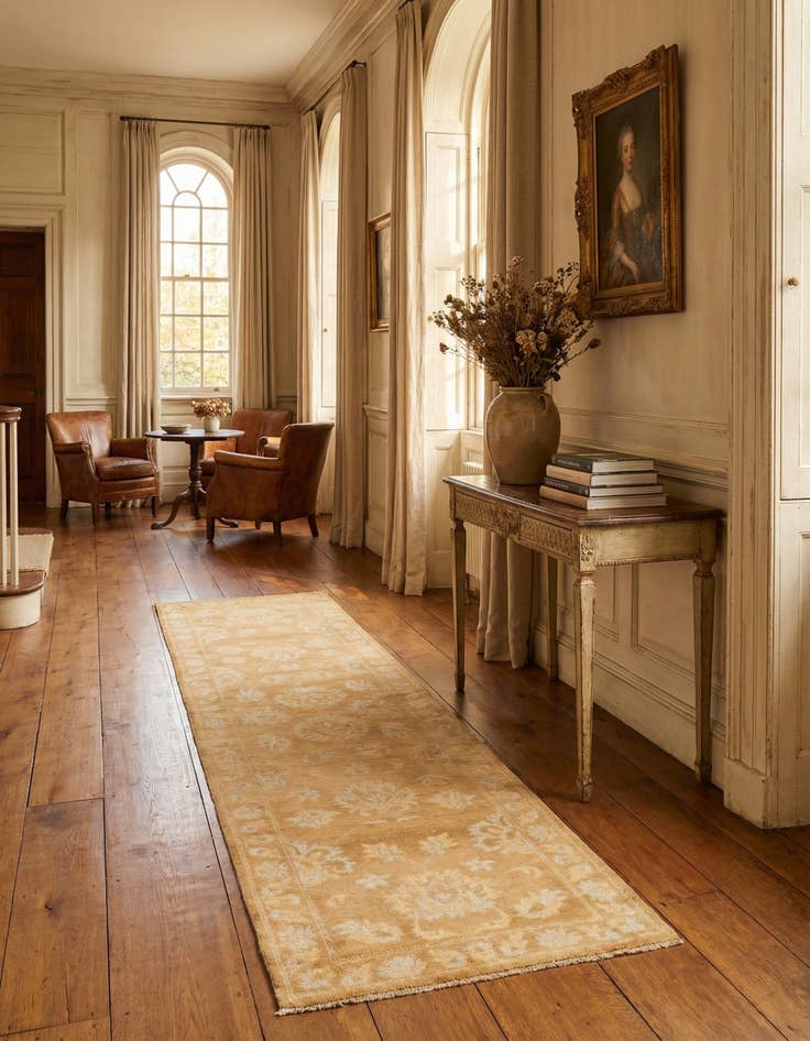 Detail image of 2' 8 x 10' 1  Hand Knotted Peshawar Ziegler Runner Rug