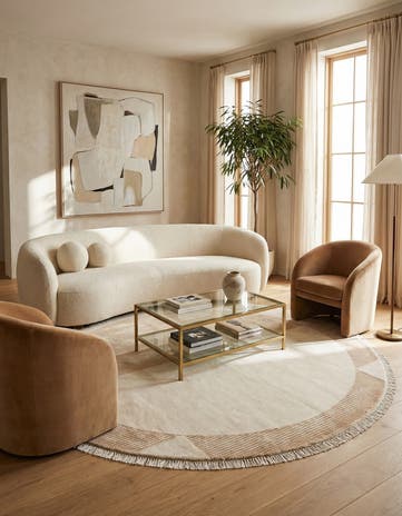 6' 6 x 6' 6 Hand Knotted Darya Wool Round Rug