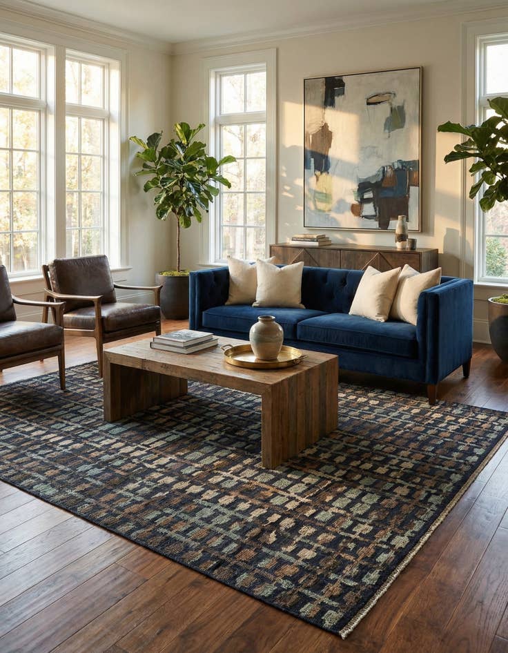 Detail image of 8' x 10' 9  Hand Knotted Darya Wool Rug