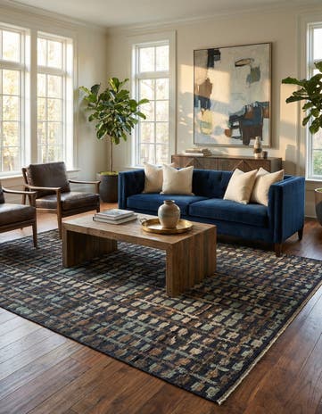 8' x 10' 9 Hand Knotted Darya Wool Rug