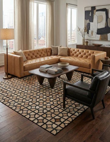 8' x 10' Cowhide Leather Rug
