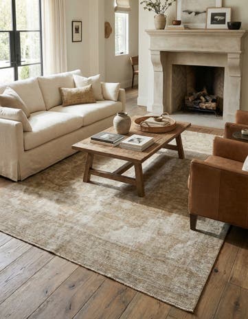 6' 1 x 8' 3 Hand Knotted Ultra Vintage Persian Wool Rug