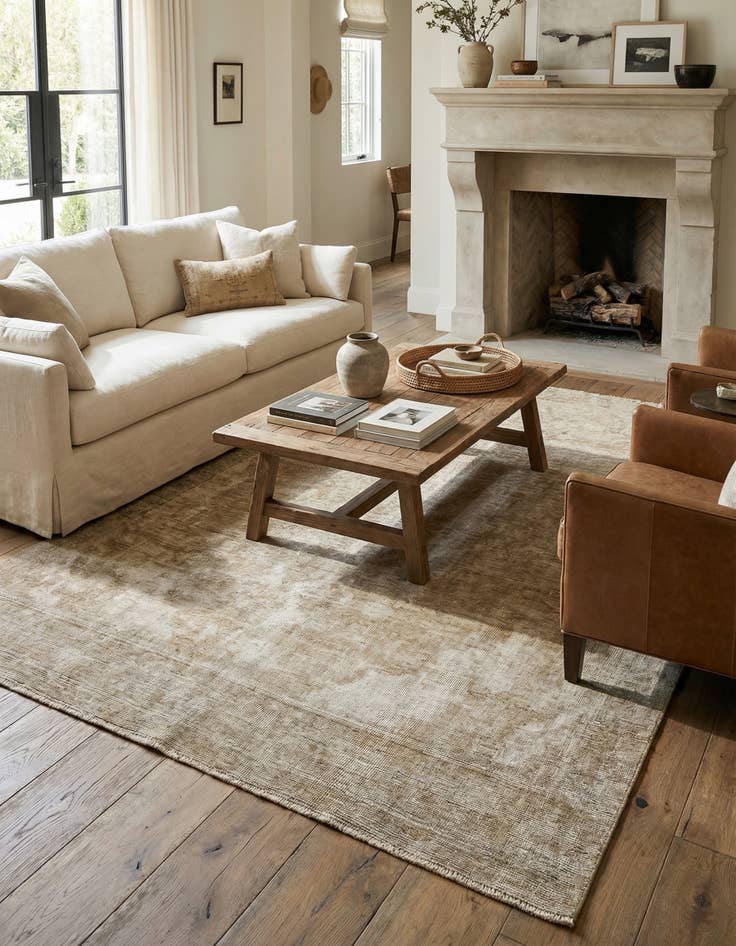 Detail image of  6' 1 x 8' 3  Hand Knotted Ultra Vintage Persian Wool Rug