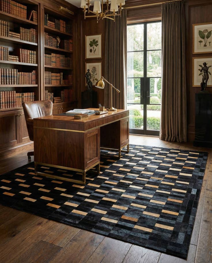 Detail image of 8' 3 x 10' 1 Cowhide - Patchwork Rug