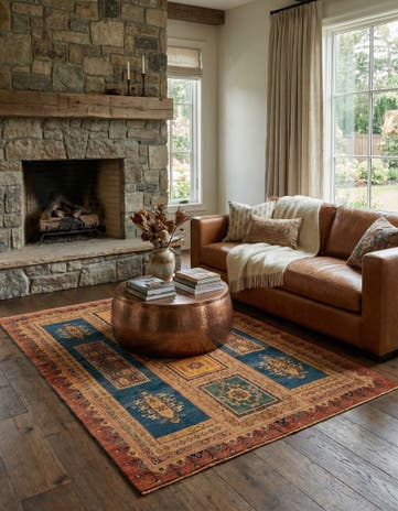 4' 8 x 6' 10 Luribaft Wool Rug