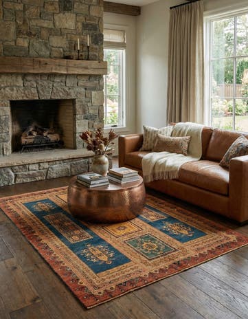 4' 8 x 6' 10 Luribaft Wool Rug