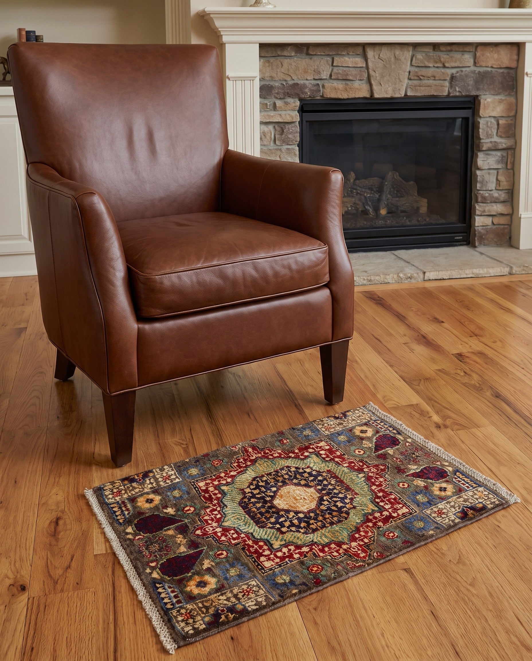 2' 1 x 2' 9 Hand Knotted Mamluk Ziegler Rug