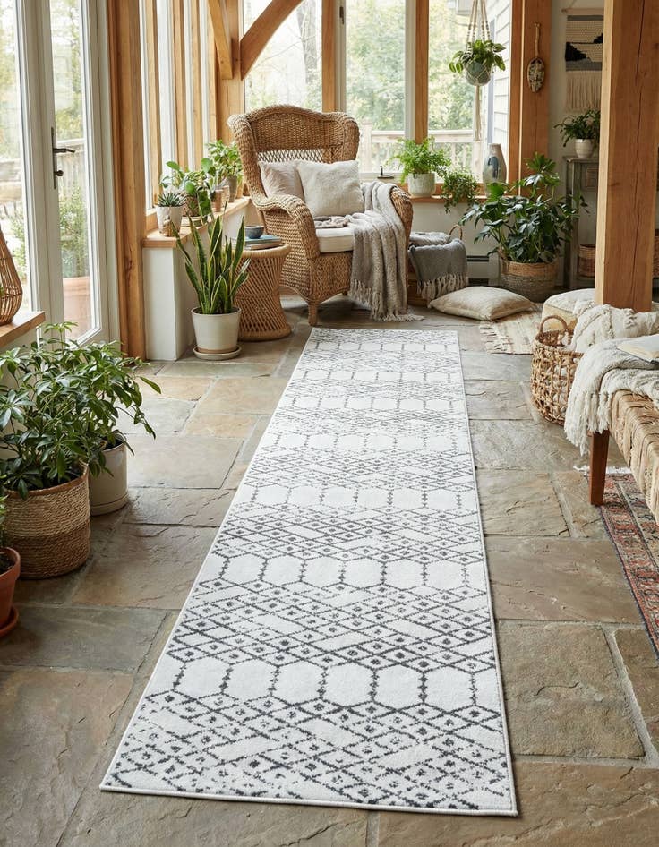 Detail image of  3' x 16' Paxon Trellis Runner Rug