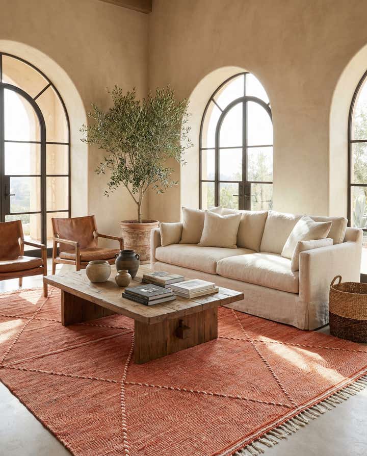 6' 3 x 10' 6 Hand Knotted Moroccan Wool Rug